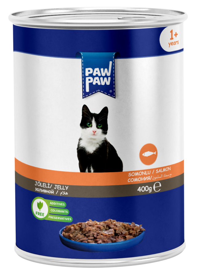 PawPaw Somon Balıklı Chunk Kedi Konserve 400 G 12'li