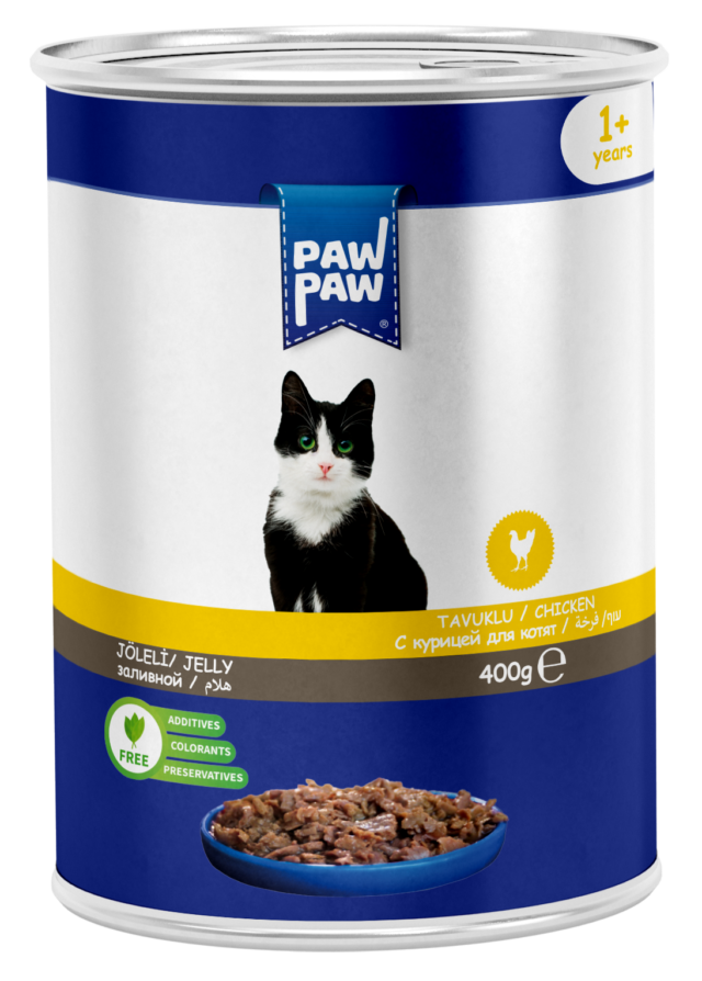 PawPaw Tavuk Etli Chunk Kedi Konserve 400 G 12 li