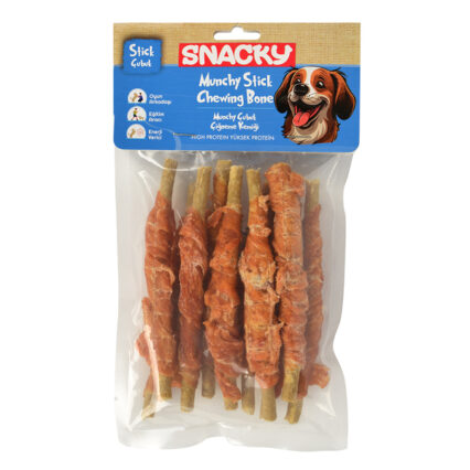 Snacky Munchy Tavuk Sargılı Köpek Ödül 10'lu *13cm *120g